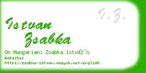 istvan zsabka business card